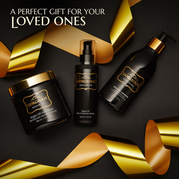 Professional Hair Care Gift Set Shampoo, mask & Argan Oil serum by Gorgeous